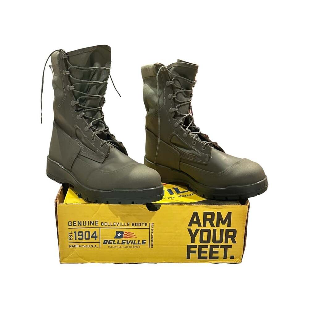 Belleville F630ST Military Steel Toe Boots Sage Green New Size 12.5